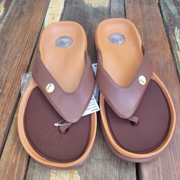 Hawaiian Jellys Ultra Comfort Brown Lava Unisex Flip Flop Sandal Sz 11 - Picture 1 of 8